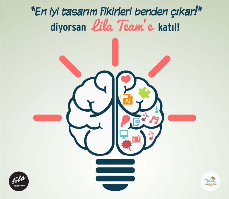 "Grafik Tasarımcı" arıyoruz!
Portfolyo ve CV'ni ceren@lila-entertainment.com 'a gönder, Lila Ekibi'ne katıl!