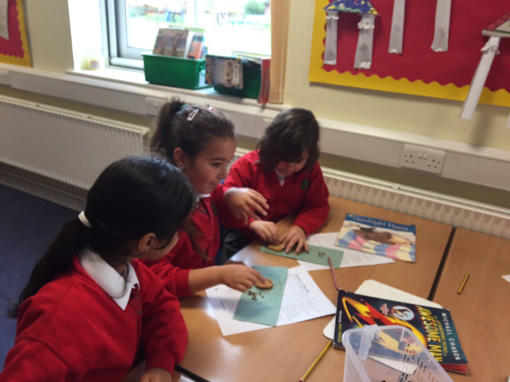 Year 3 in training as palaeontologists using choc chip cookies!