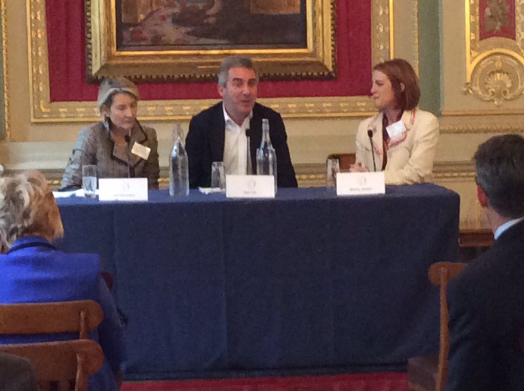 thinkers50's tweet photo. Peter Fisk asking intriguing questions at the Progress panel #geniusworks https://t.co/e5nSljzxES