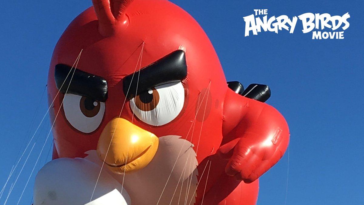 Rovio's tweet photo. The Red balloon gets a test run before the Macy's Thanksgiving Day Parade! #AngryBirdsMovie https://t.co/6vrCqd0FL3 https://t.co/aJelLrFcHP