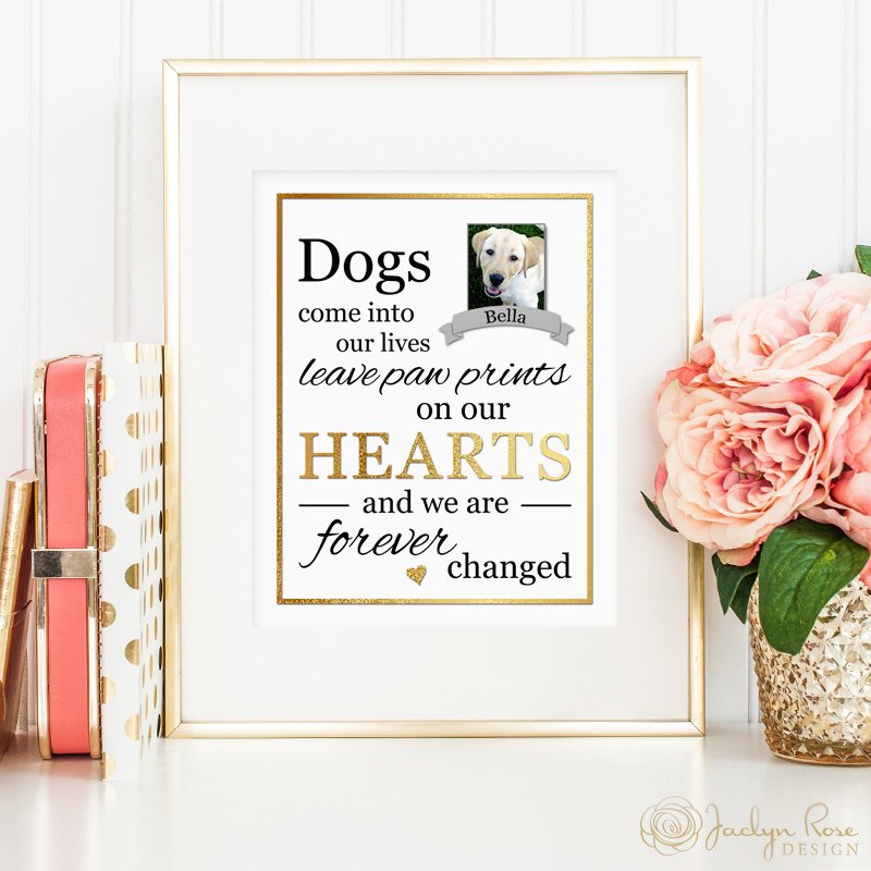 Dogs come into our lives leave paw prints on our hearts and we are fo… etsy.me/1mmVdqC #DIY #DogSympathyGift