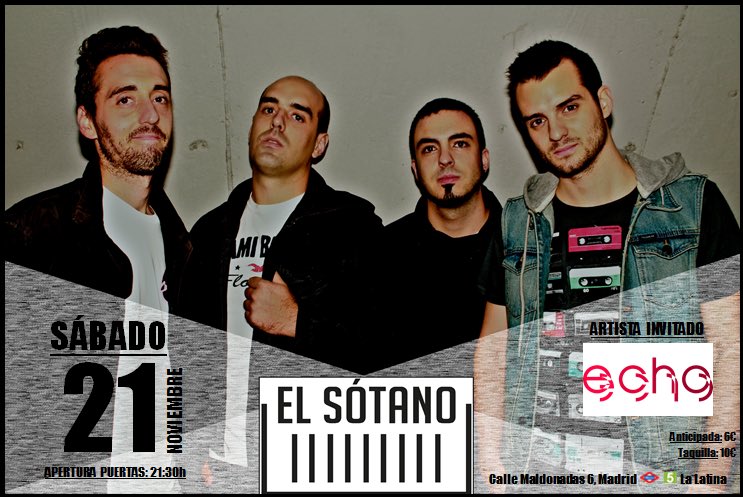 _Apeks's tweet photo. El 21 de noviembre conciertaco de los buenos en @ElSotano_ !! Pide ya tu entrada--> 6€ anticipada / 10€ taquilla. https://t.co/YfprIKUmXh