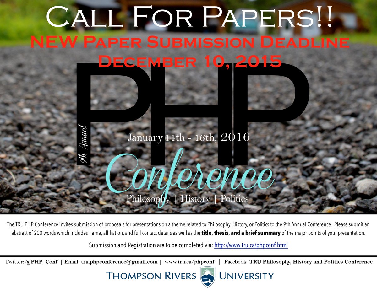 PHP_Conf's tweet photo. New Call for Papers Deadline!! Get your 200 word abstract in by Dec. 10!! #phpconf2016 https://t.co/d7sGIdQ1au