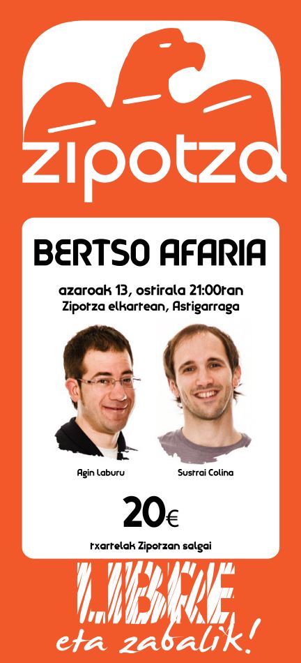 ZipotzaElkartea's tweet photo. Astebururako bi deialdi @KronikaEus @naiz_agenda @berria @argia @info7irratia @topatu_eus  #Zipotza30 https://t.co/6sHJ9lIgCI