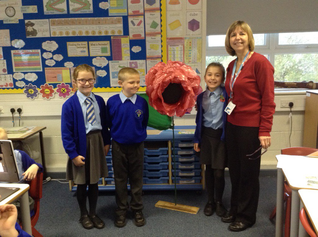 Thanks to our poppy team for making an amazing poppy for this afternoon's service.