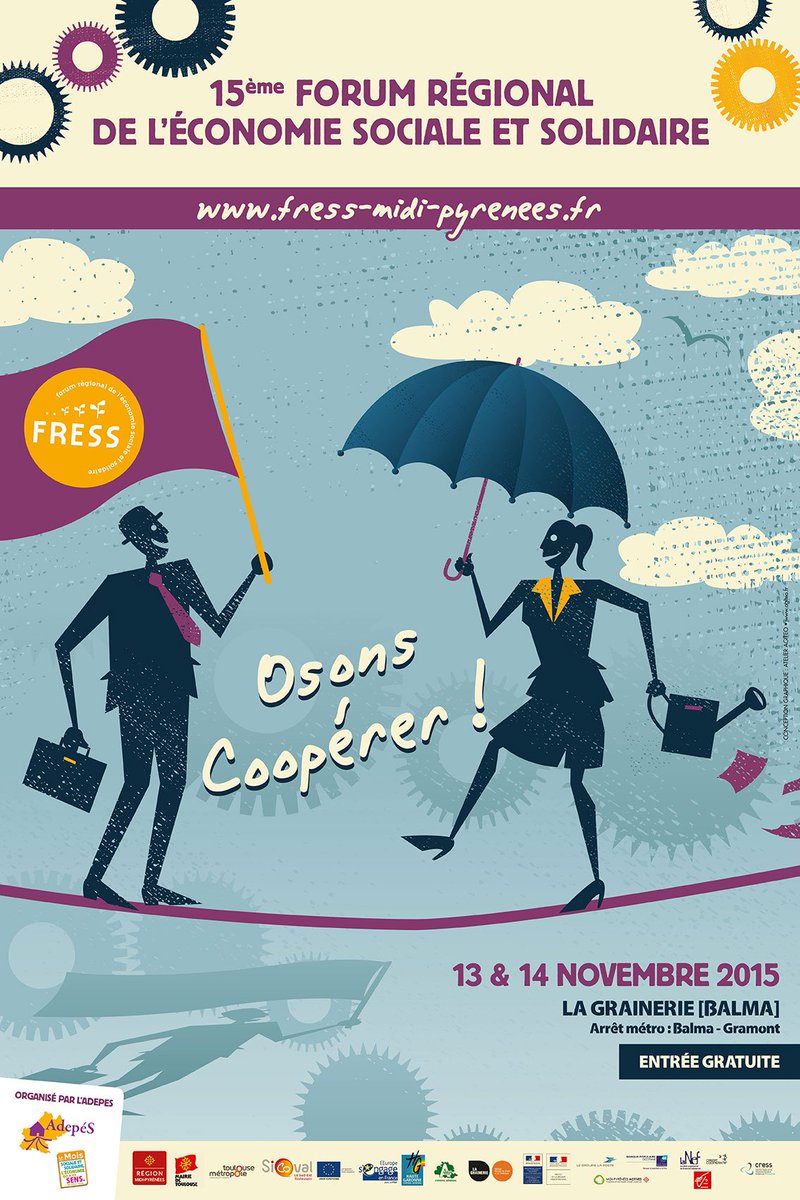 Vendredi et samedi on est au Forum Régional de l' #ESS organisé par @AdepesContact, on s'y retrouve?