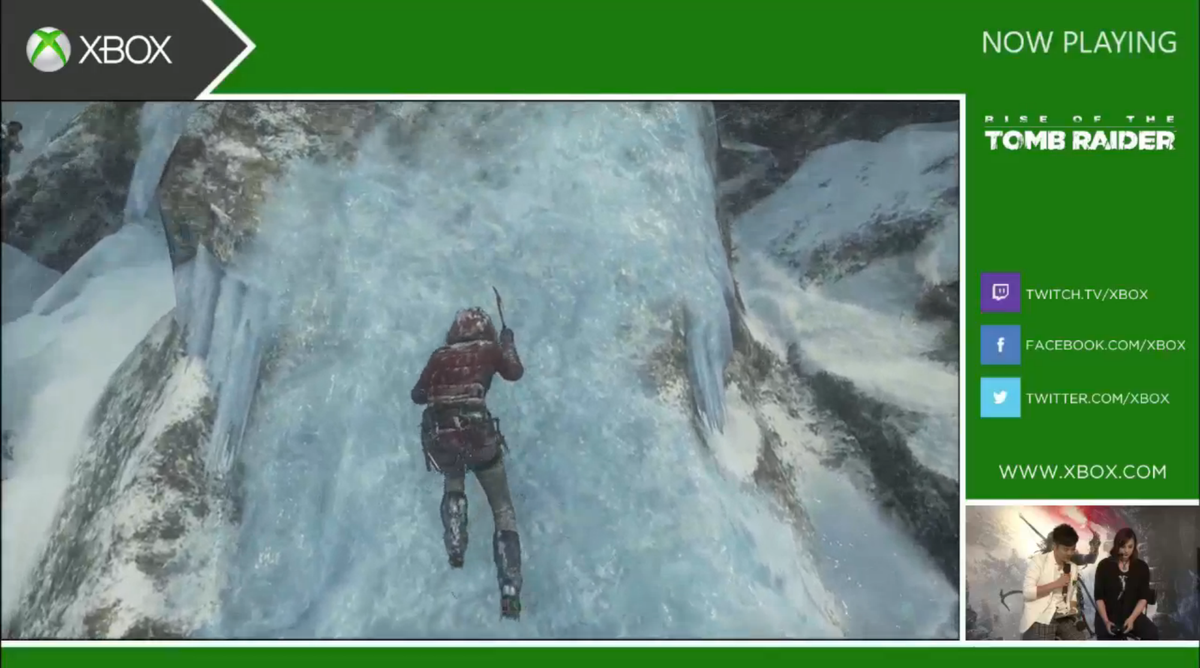 XBOXANZ's tweet photo. Watch @MeaganMarie play Rise of the Tomb #TombRaider live on https://t.co/gRoaW6SJC9 #hacktheice https://t.co/I2QbNHefcv