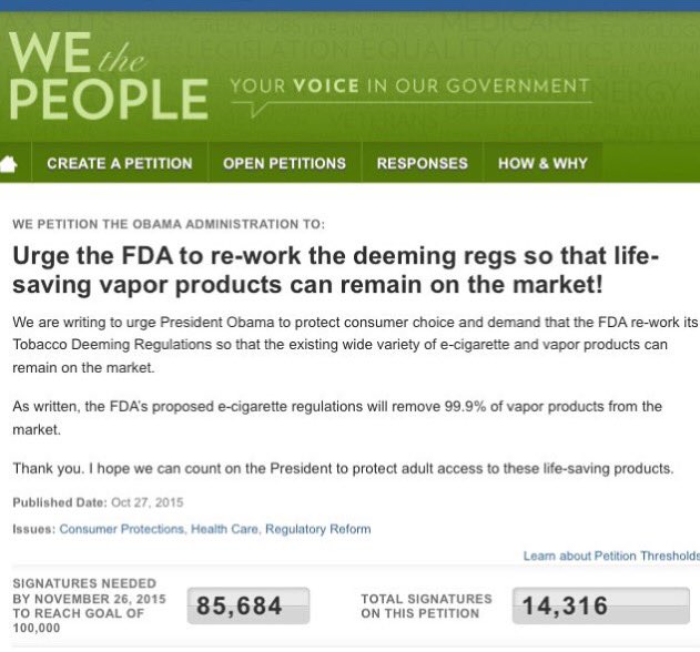 LiquidHavek's tweet photo. Go sign this petition vape fam!! https://t.co/oxLaGLJI6N