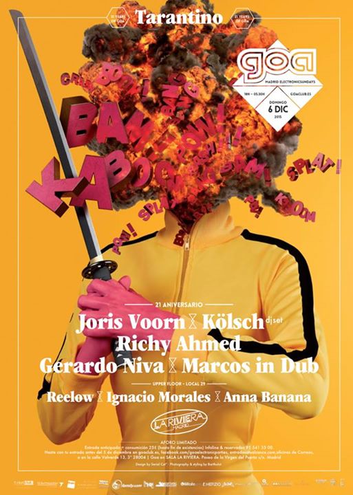 ElectMusicSpain's tweet photo. Cartel completo del 21º aniversario de 'GOA ELECTRONIC PARTIES' (6 de Diciembre - Sala La Riviera, Madrid) https://t.co/XurH0N7F8A