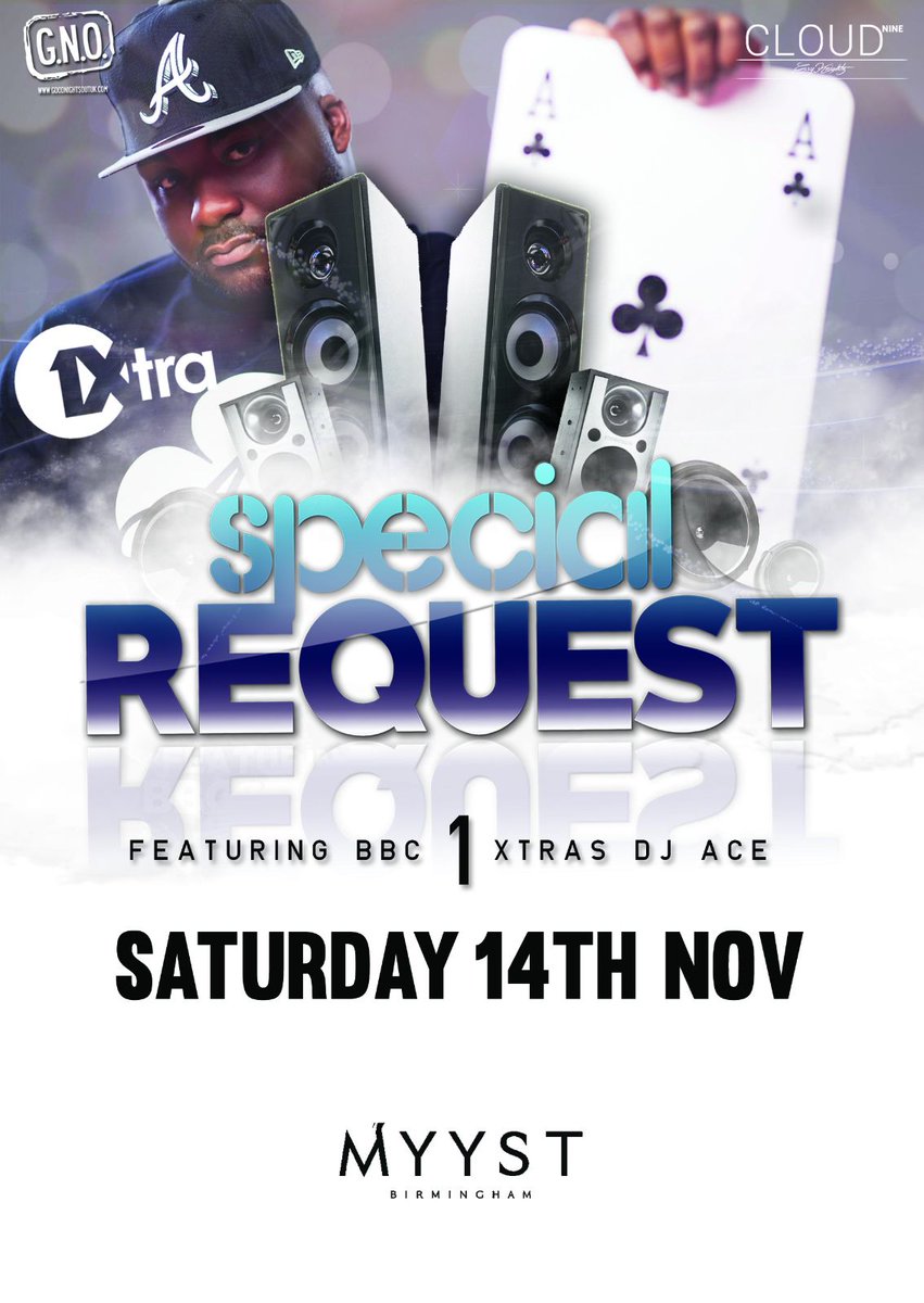 weadoreevents's tweet photo. It's a 1Xtra Special Request

#MyystNightclub #myyst #weadoreevents #Birmingham #clubbing https://t.co/ozFS6X4yLa