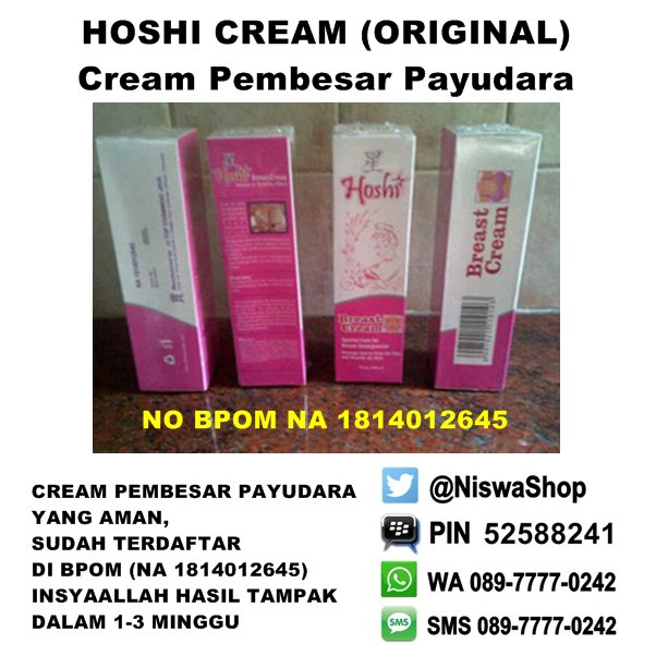 NiswaShop's tweet photo. HOSHI CREAM PEMBESAR PAYUDARA
UDAH TERDAFTAR BPOM, Aman dipakai
HASIL 1-3 MINGGU
SMS/WA: 08977770242 /
BBM:52588241 https://t.co/doKWxtJ5MJ