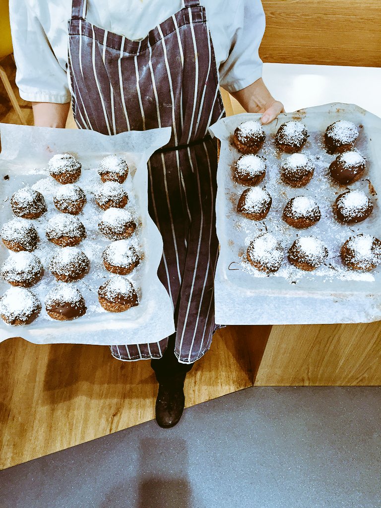 kaffeobelfast's tweet photo. Goodness gracious great balls of...energy. #glutenfree  #espresso #coconut https://t.co/pwvjboulfj