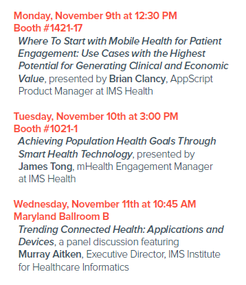bclan13's tweet photo. #mhealthsummit #mHealth2015 ! Where should providers invest in #mHealth ? Answers: 12:30 Booth #1421-17 (pst: #T2D) https://t.co/92rZIMTT6L