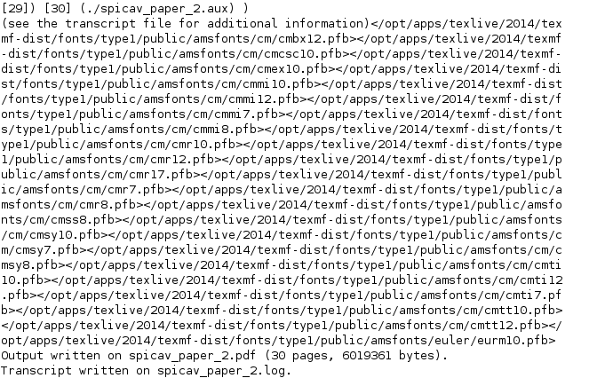AstroLR's tweet image. I really like the wavy display of my #LaTeX logfile! #AcaDoWriMo
