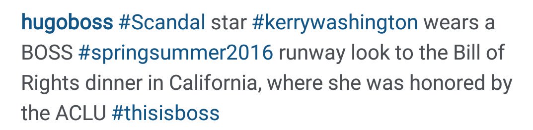 martins4xf's tweet photo. @kerrywashington was wearing @HUGOBOSS last night!! #BOR2015 https://t.co/a4t3WTjP1h
