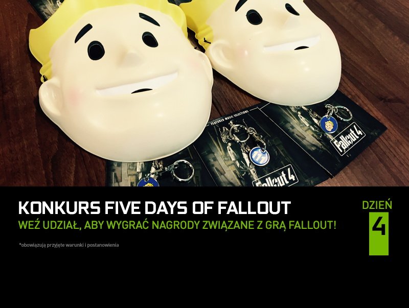 NVIDIAGeForcePL's tweet photo. Podaj dalej, by zdobyć nagrody związane z grą Fallout. #FiveDaysofFallout https://t.co/PgCdE2QCaU https://t.co/bySACilqBK