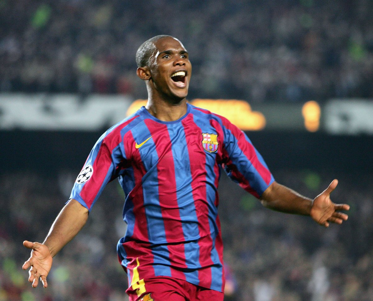 ChampionsLeague's tweet photo. Eto'o: "When someone kicks me, you wouldn't believe how much it makes me want to score a goal." #MondayMotivation https://t.co/QapHoGzr3x