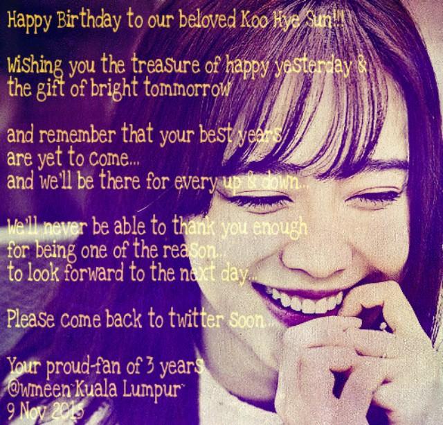 wmeen118's tweet photo. @koohyesun119 #KuHyesun #구혜선 #HappyBDayKuHyeSun https://t.co/y8kNIfYBi1