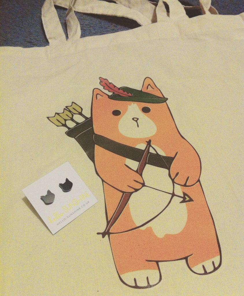 pippalynott's tweet photo. Got my @Sunshine_Jo cat earrings and tote visiting @handmadenotts for the last time, has been great working with you https://t.co/AXyeVwcKNn