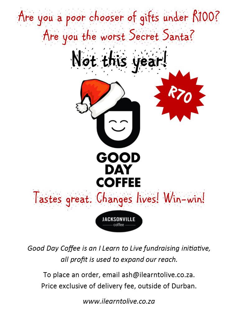 ilearntolive's tweet photo. #secretsanta #giftsthatgive #changinglives #gooddaycoffee #coffee #ilearntolive #takebackyourfuture https://t.co/S6ykkeplIn