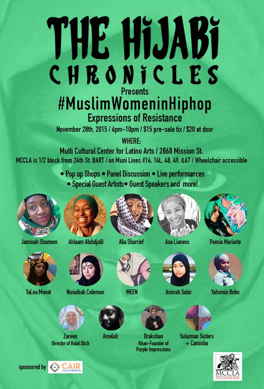AliaSharrief's tweet photo. #MuslimWomeninHiphop #ExpressionsofResistance Nov. 28th in #SanFrancisco https://t.co/ZTN3biAVtk