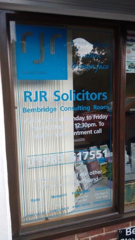 Don't forget you can find us in Bembridge.  Mon to Thurs morning. rjr.co.uk