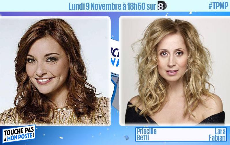 C8TV's tweet photo. A 18h50, @PriscillaBetti et @LFabianOfficial sont nos invitées en direct dans @TPMPofficiel ! https://t.co/qlZ8pNIO62