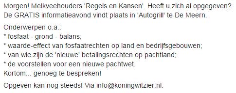 Boerderijen's tweet photo. #uitnodiging #informatieavond morgen! Geef u nog op: info@koningwitzier.nl #agrarisch Zien we u te De Meern? https://t.co/RqlJHsYtGy