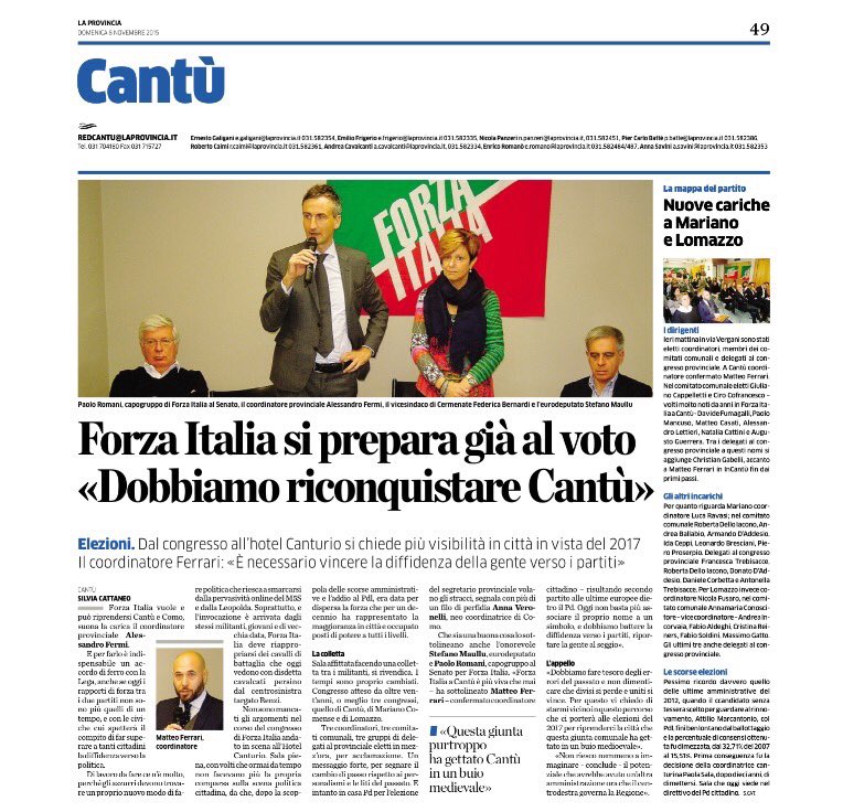 #riprendiamocicantu2017#forzaitaliagiovani #como #cantú <a href="/Pep_Cangialosi/">Giuseppe Cangialosi</a> <a href="/FermiAlessandro/">Alessandro Fermi</a> <a href="/msgelmini/">Mariastella Gelmini</a> <a href="/_paolo_romani_/">Paolo Romani</a>