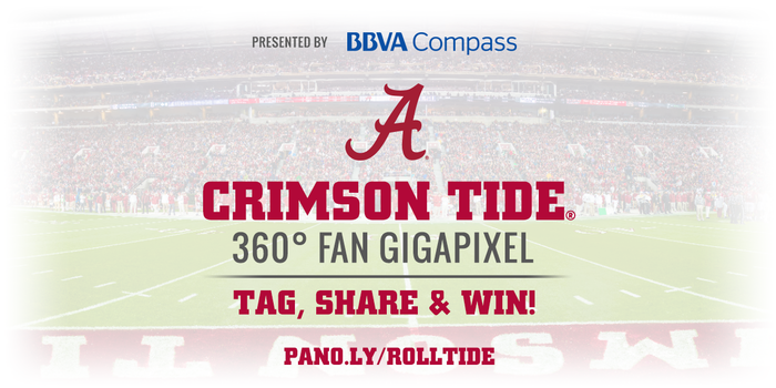 We took a 360-degree photo at the #LSUvsBAMA game on Sat!  See if you can find yourself! pano.ly/rolltide