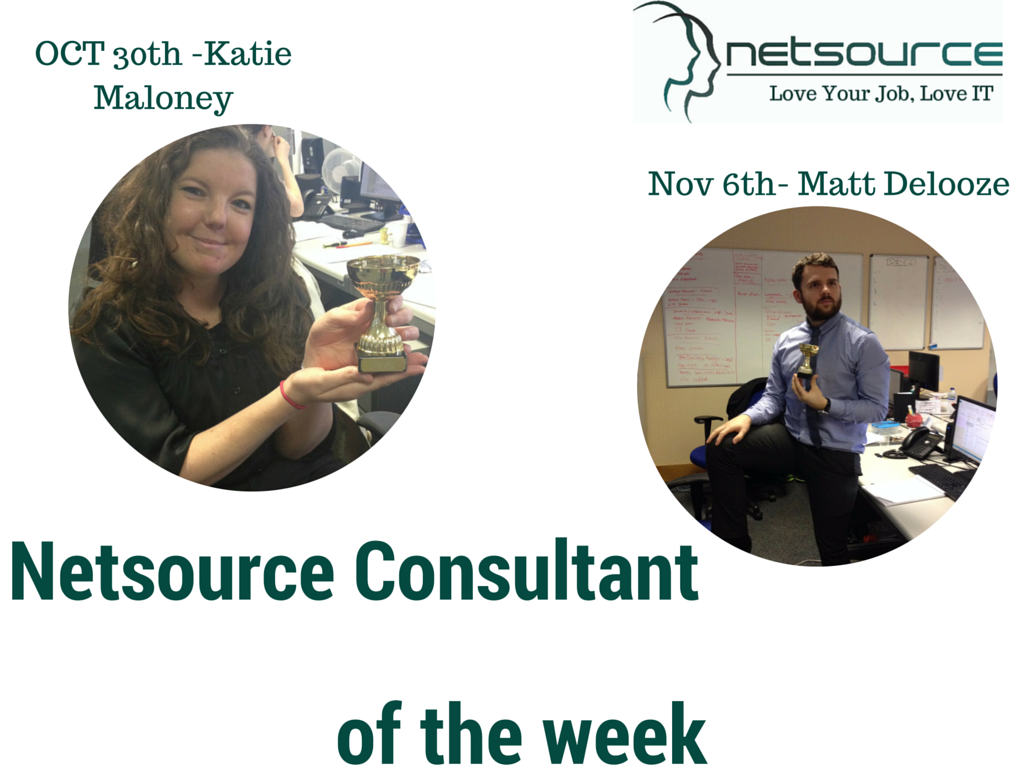 Netsource_LTD's tweet image. Congrats to our consultants of the week Matt &amp;amp; Katie! Well deserved for all your hard work! #teamnetsource