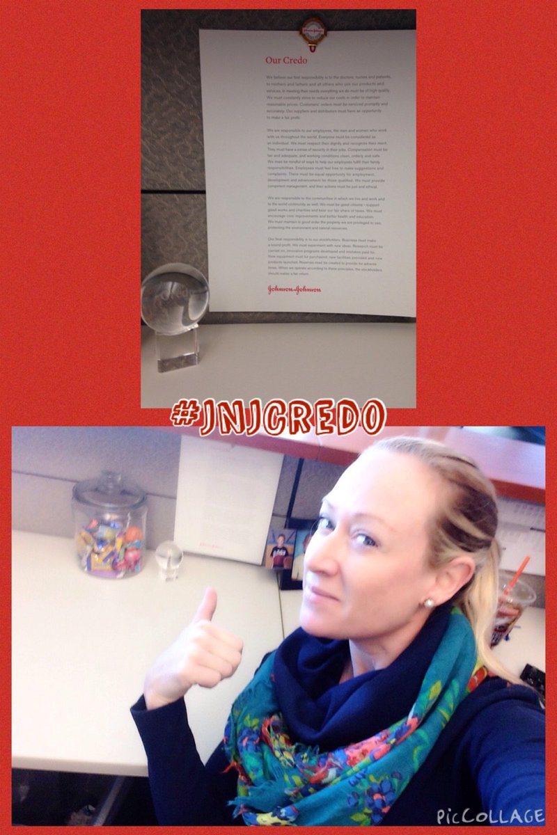 #JNJ #MyCompany Guided in everything we do by Our Credo. #JNJCredo In every office &amp; every building. Here’s mine!