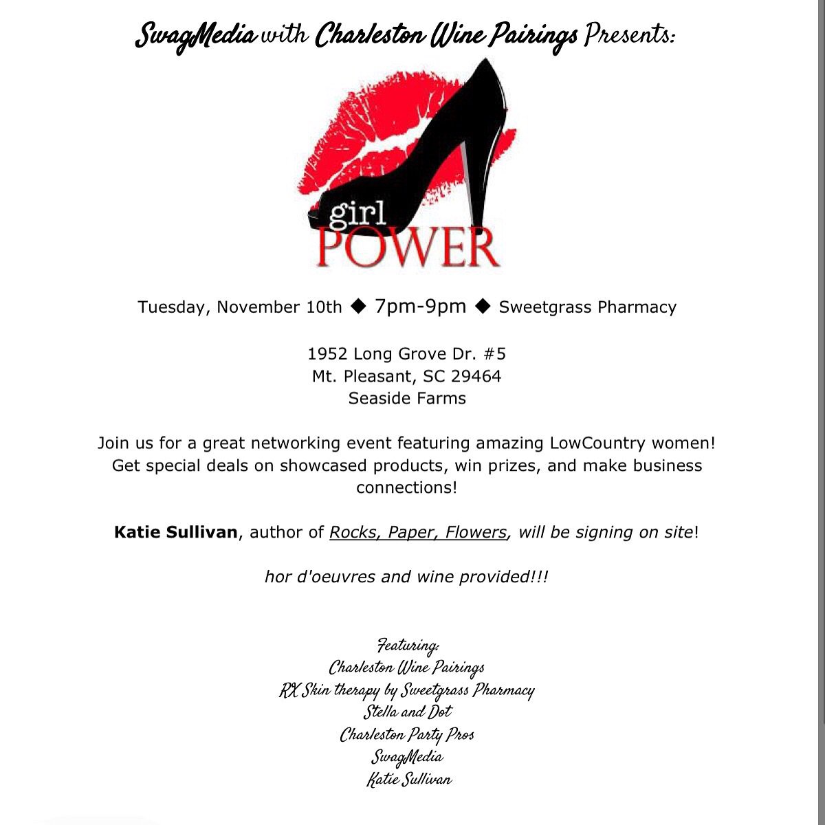 Swag_Media's tweet photo. Great women's event happening tomorrow night! #CHS #CHSbiz #Networking https://t.co/MNPTwRZcX9