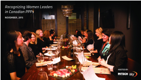 IntechRisk's tweet photo. INTECH & @BTYGroup hosted the #WomenLeaders in #P3 dinner to kick-off the #P32015 in Toronto https://t.co/ODyFBnJAqM https://t.co/JEriINHNmV