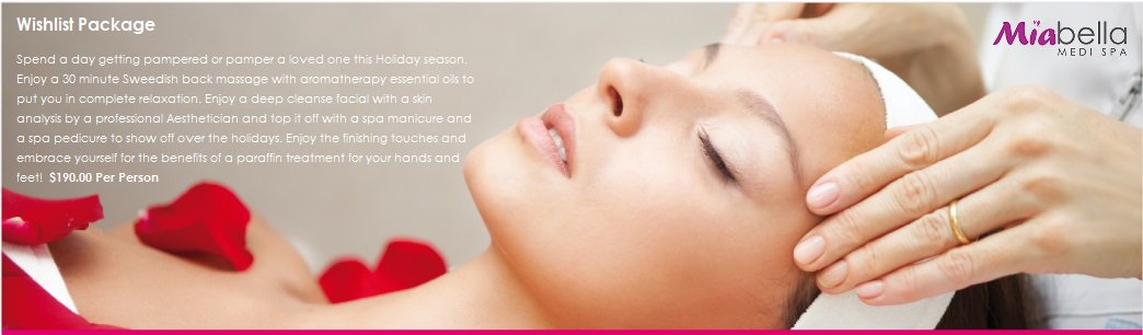 MiaBellaMediSPA's tweet image. Our Holiday Packages are now available!!! Please call at 647-945-8400 for additional information. Limited Time Offer