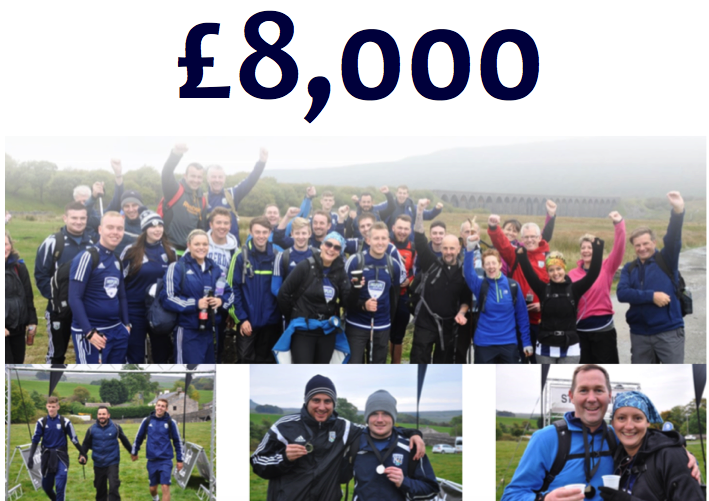 WBAFoundation's tweet photo. We are proud to announce we raised over £8,000 when we conquered the Yorkshire Three Peaks Challenge last month! https://t.co/Y3DC3eLBOt