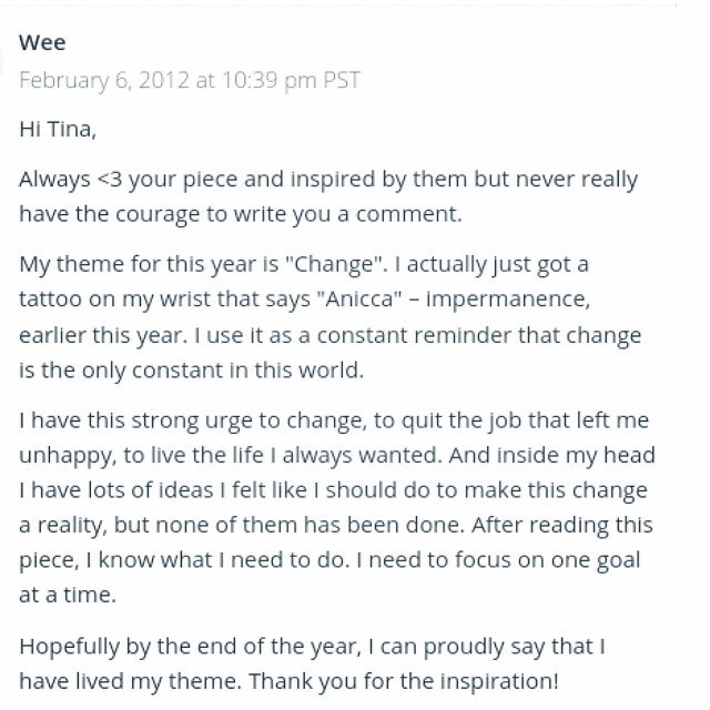 The first comment I've ever posted on my fave blog. I was so excited when I got a response from the writer! 😊