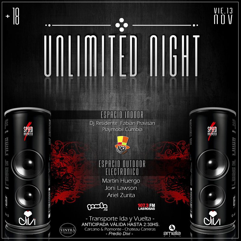 unlimited_night's tweet photo. 13.11 || DIVI CHATEAU
#Huergo
#Lawson
#Zurita
#Playmobil
🚻 +18
Tickets $100 (incluye consu)
Traslado $35
3513517420 https://t.co/T6W4191RqC