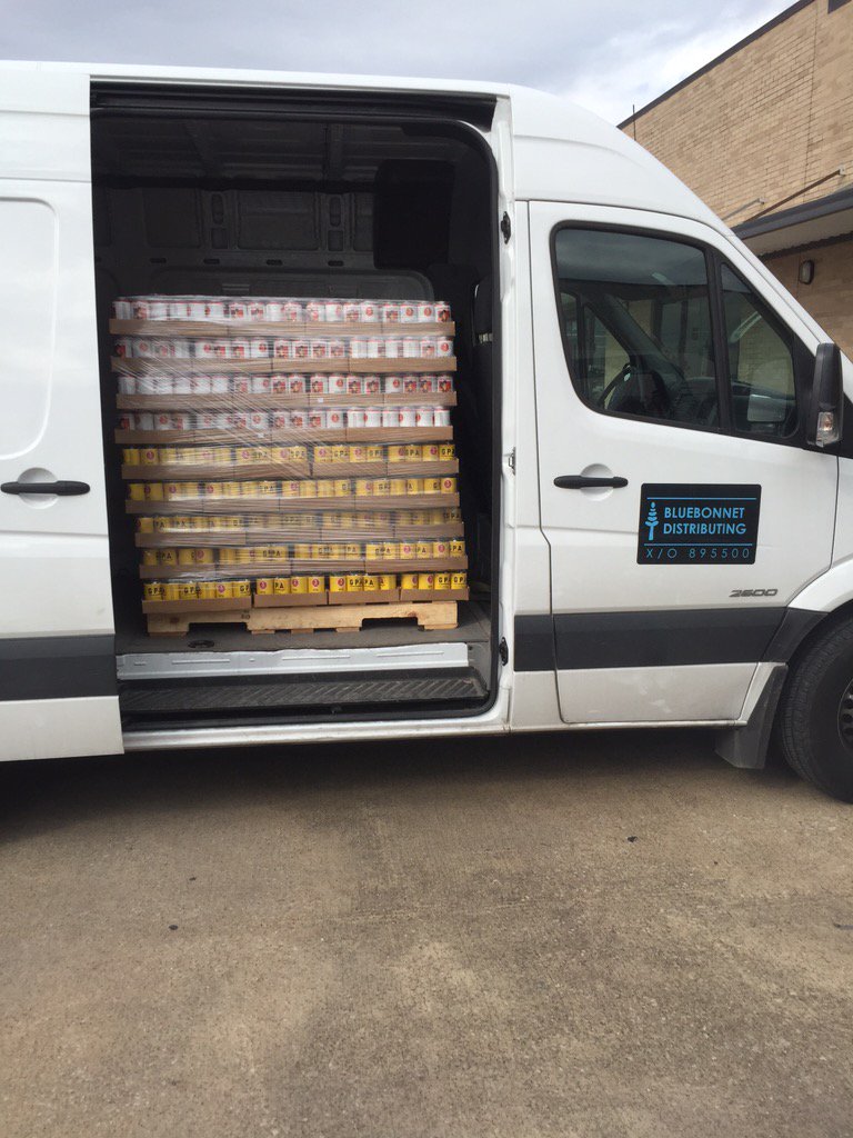 3NationsBrewing's tweet photo. A delicious pallet coming your way @BluebonnetDist #drinklocal #craftbeer https://t.co/xbbckjit9L