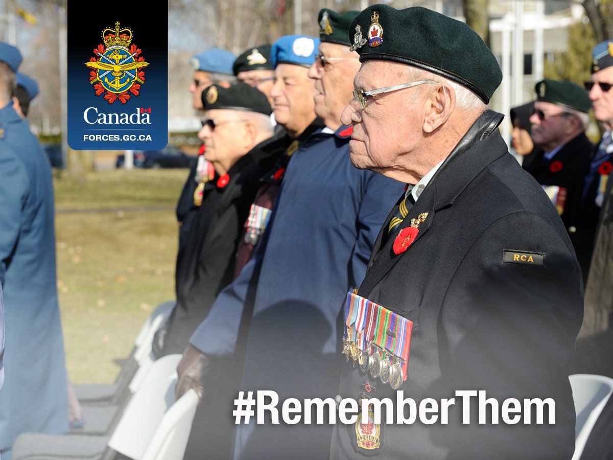 Canada's Veterans - Their courage, service and sacrifice will never be forgotten. #RememberThem