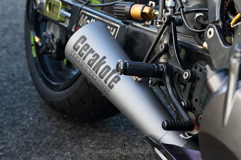 CerakoteHighTem's tweet photo. Custom Mix of #Cerakote Glacier Silver &amp; Glacier Black from #SecretBaseRacing - #exhaustcoating #customexhaust https://t.co/pni5F708Sv