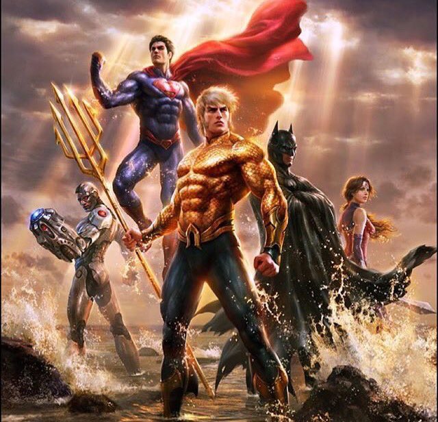 DCcomicsheroes's tweet photo. #Aquaman standing front and centre in this absolutely incredible #JusticeLeague picture #DCComics https://t.co/SjJMajjx6q