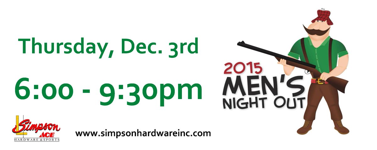 The 13th Annual Men's Night Out is Thursday, December 3rd!