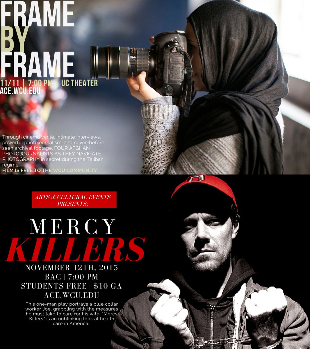 ACEwcu's tweet photo. TWO ACE events this week! Mercy Killers tickets: https://t.co/qBwOSLqFur @WCU @WCU_News @WCUAlumni  @WCUPodcats https://t.co/nwm0DKQE3z