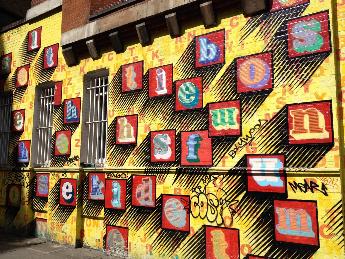 adrenalinebuzz's tweet image. It's great when you turn a corner in London on a work trip &amp;amp; get taken by surprise. Ben Eine's unique typography.