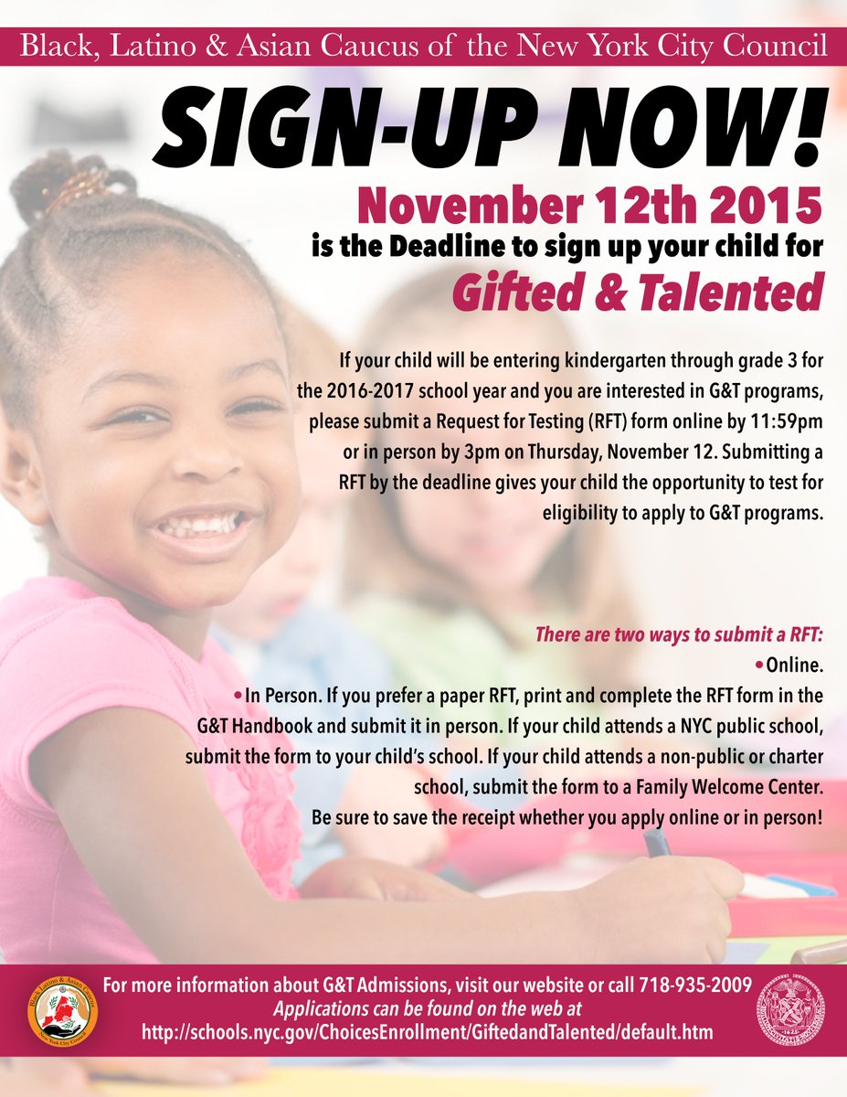 Our kids are gifted & talented, but their abilities could go to waste if parents don't #RequestTheTest by Nov 12th.