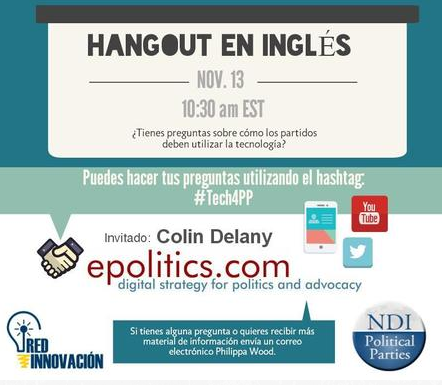 Red_Innovacion's tweet photo. Si vas a acompañarnos en hangout con @epolitics recuerda enviar preguntas con el #Tech4PP https://t.co/81J5YvUtZl https://t.co/Esv1bGiRe5