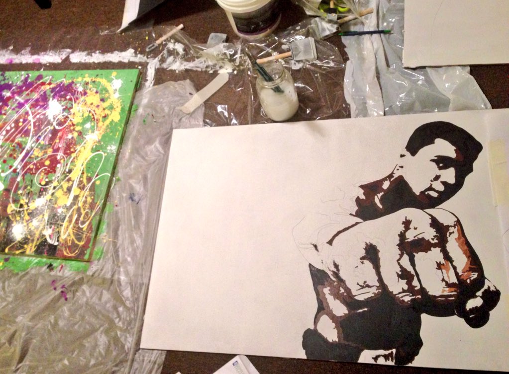 First ever tweet. #iamacreator #acatheyart #thegreatest #MuhammadAli #FirstTweet #boxer