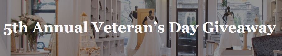 5th Annual Veteran's Day Gown Giveaway <a href="/idoidoNJ/">i do... i do...</a>! idoidonj.com/5th-annual-vet… #VeteransDayGiveaway