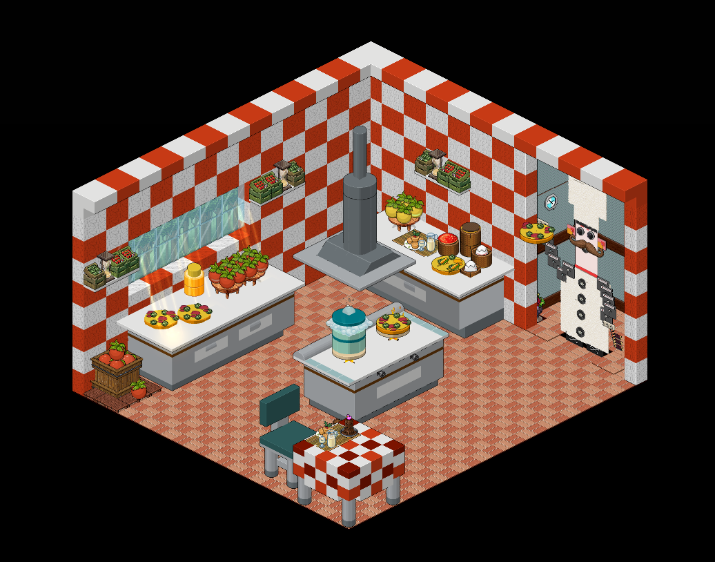 HabboAntar's tweet photo. @ESHabbo Nuestra sala con la comida italiana favorita...las pizzas!!!! https://t.co/QGyDt41JQX